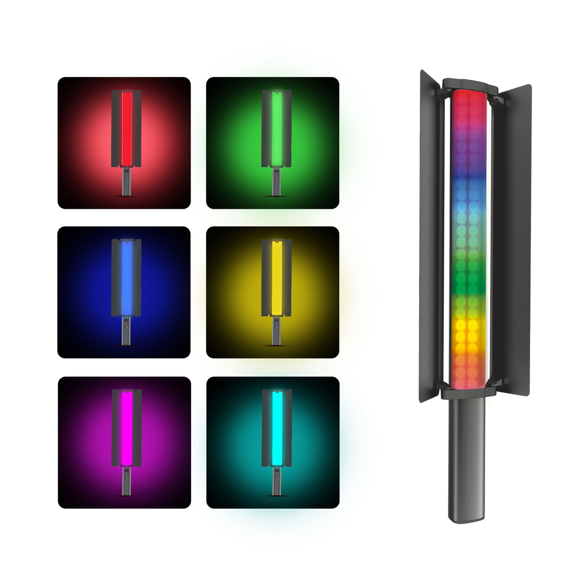 Digitek (DSL 27W RGB) 27W LED Stick Light Wand with Barndoor & Built-i