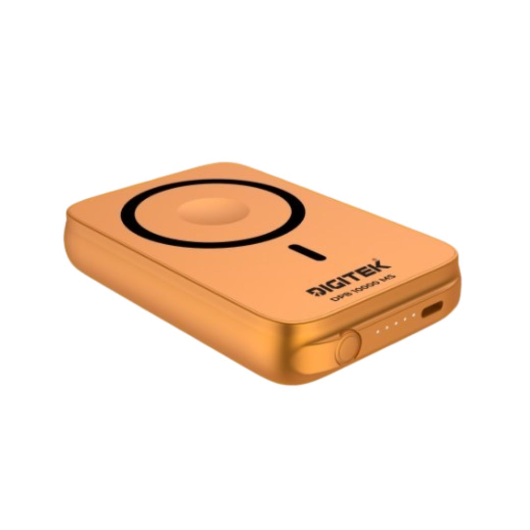 Digitek DPB-10000 MS 10000mAh MagSafe Wireless Power Bank, 15W Magnetic Wireless Charging, USB Type-C Fast Charging, Li-Polymer Battery, Compact Portable Charger for iPhone & USB-C Devices