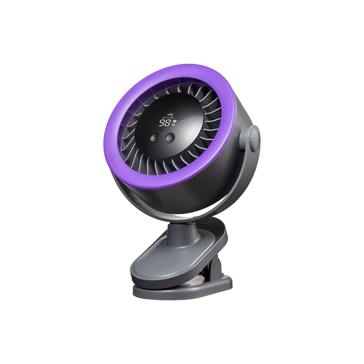 Digitek DPF-02 Portable Rechargeable Desktop Clip Fan, 5 Speed Levels, 360° Adjustable Head, 2000mAh Battery, USB Type-C Fast Charging, LED Battery Indicator, Clip & Desk Fan for Home, Office & Travel
