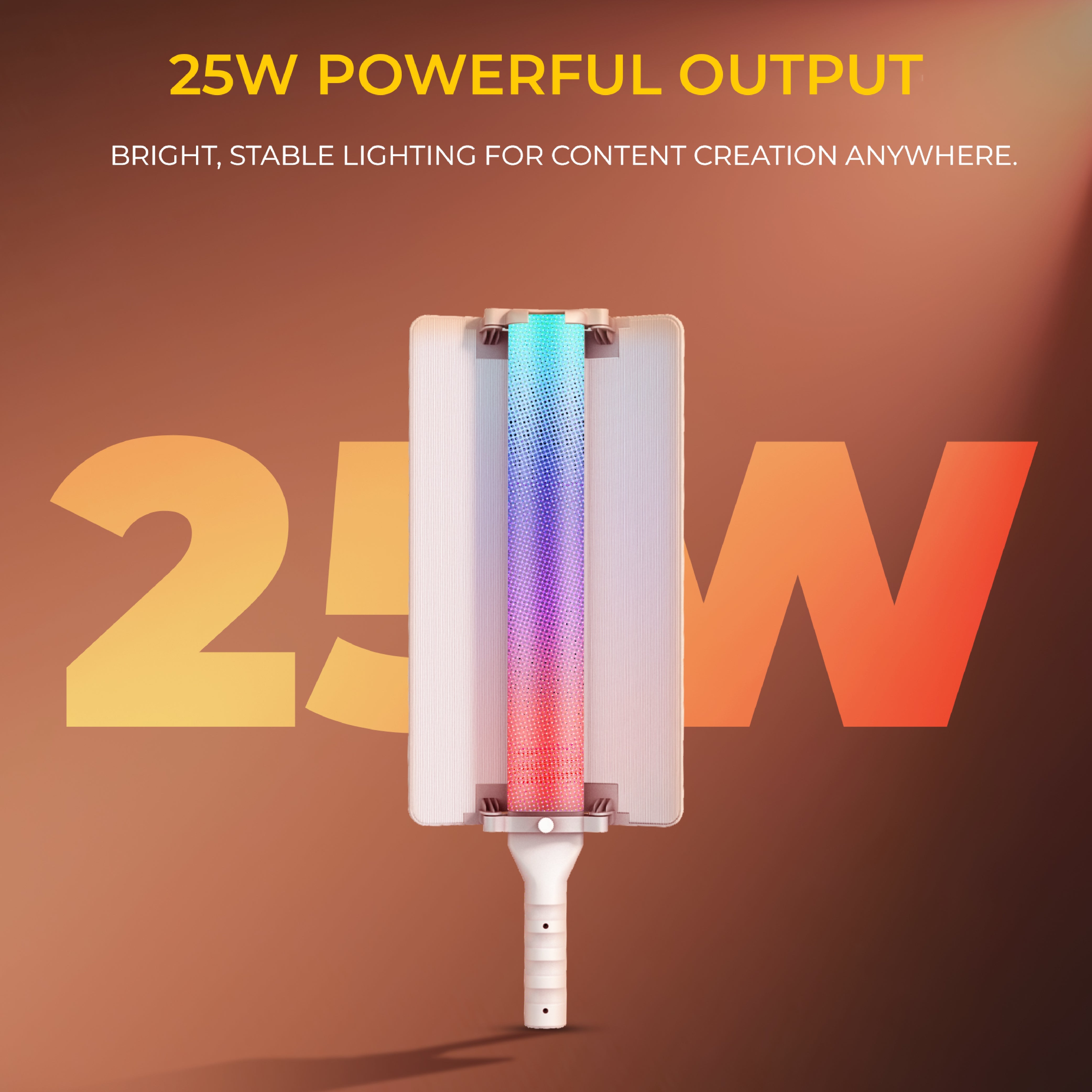 DIGITEK (DSL-25W RGB) Stick Light Portable Handheld RGB LED Light Wand with Barn Door & Remote Control, Color Temp 2700-12000K + RGB, 39 Special Lighting Effects & Carry Bag