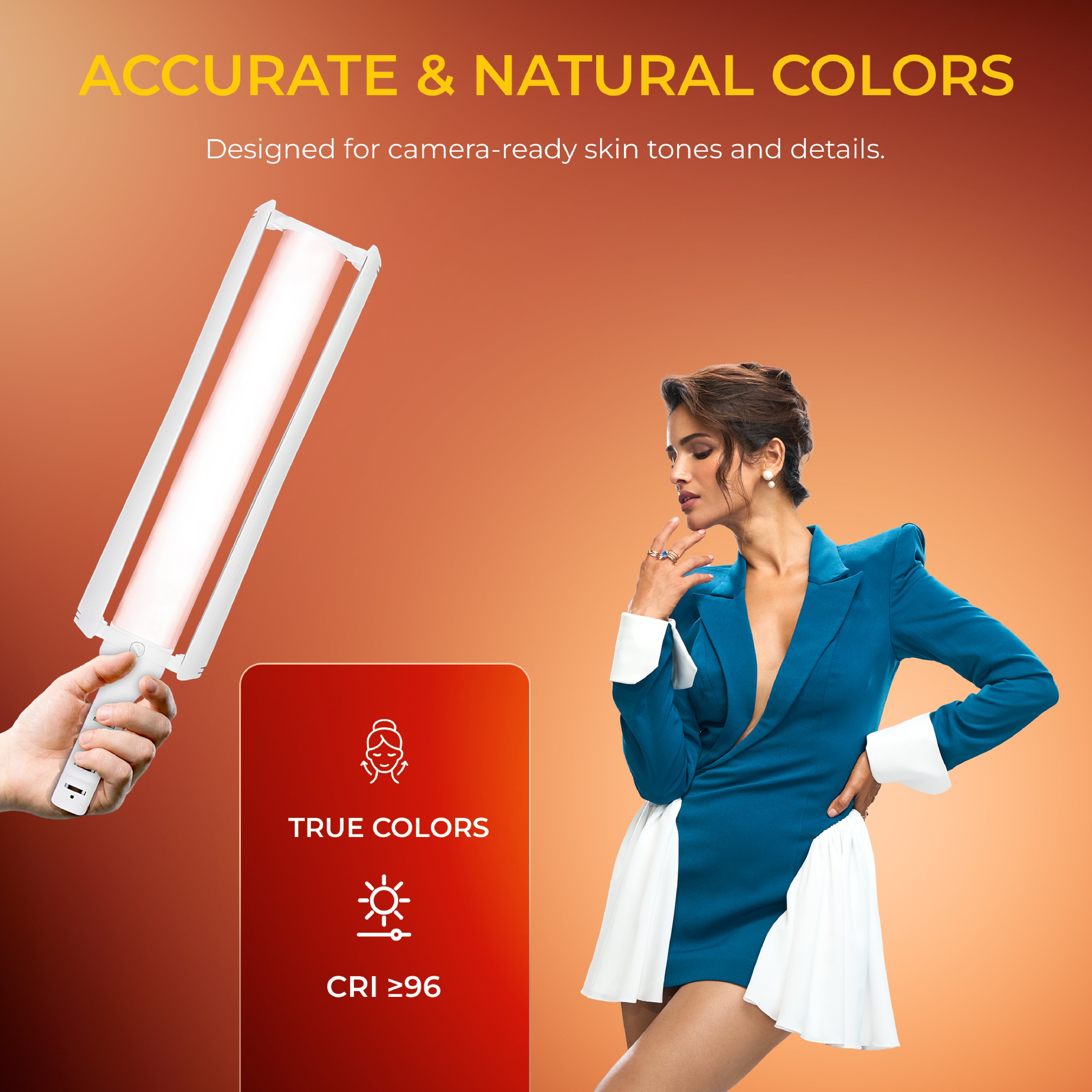 DIGITEK (DSL-25W RGB) Stick Light Portable Handheld RGB LED Light Wand with Barn Door & Remote Control, Color Temp 2700-12000K + RGB, 39 Special Lighting Effects & Carry Bag