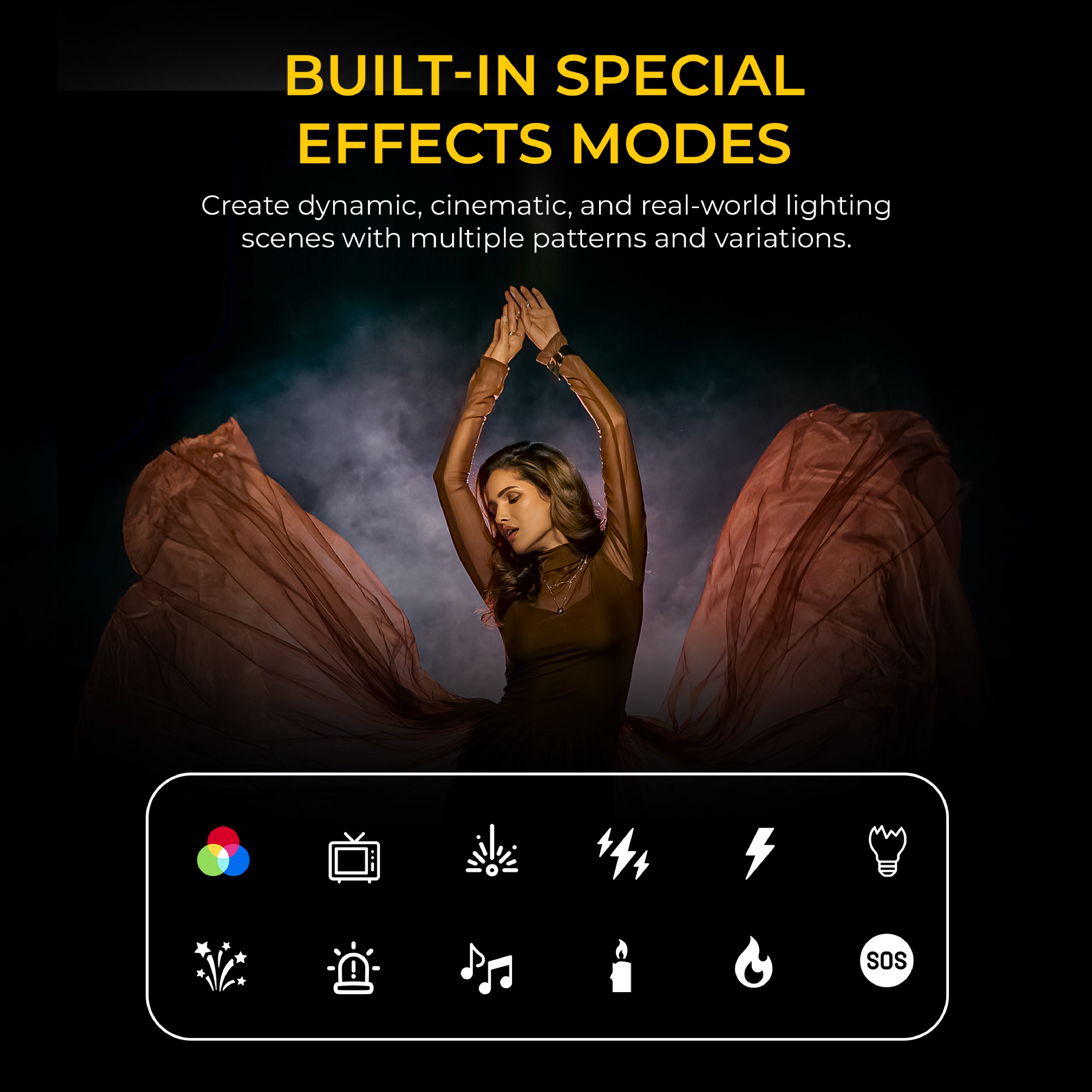 DIGITEK (DSL-25W RGB) Stick Light Portable Handheld RGB LED Light Wand with Barn Door & Remote Control, Color Temp 2700-12000K + RGB, 39 Special Lighting Effects & Carry Bag