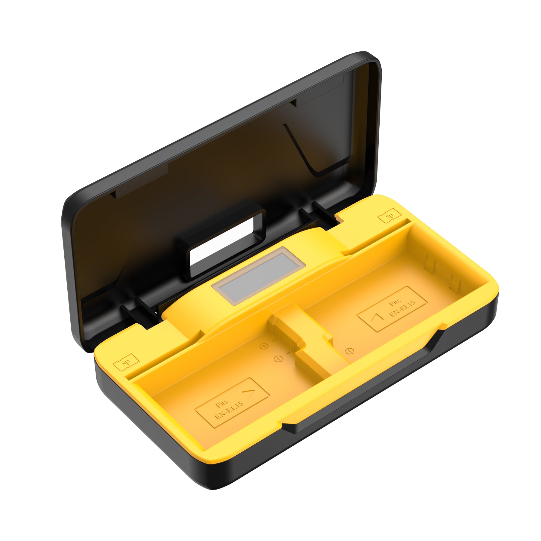 Digitek (DUC-022 LP E17) Dual Battery Charger for LP-E17 Batteries & SD Card Holder with Power Bank Function, USB-A Output, LCD Display, Protective Case & Intuitive Operation