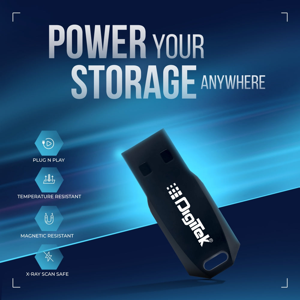 Digitek (Dud 3.2P 32GB) High-Speed USB 3.2 Pen Drive, Plug & Play, X-Ray & Magnetic Resistant, Durable Plastic Body – Compatible with Windows & Mac OS