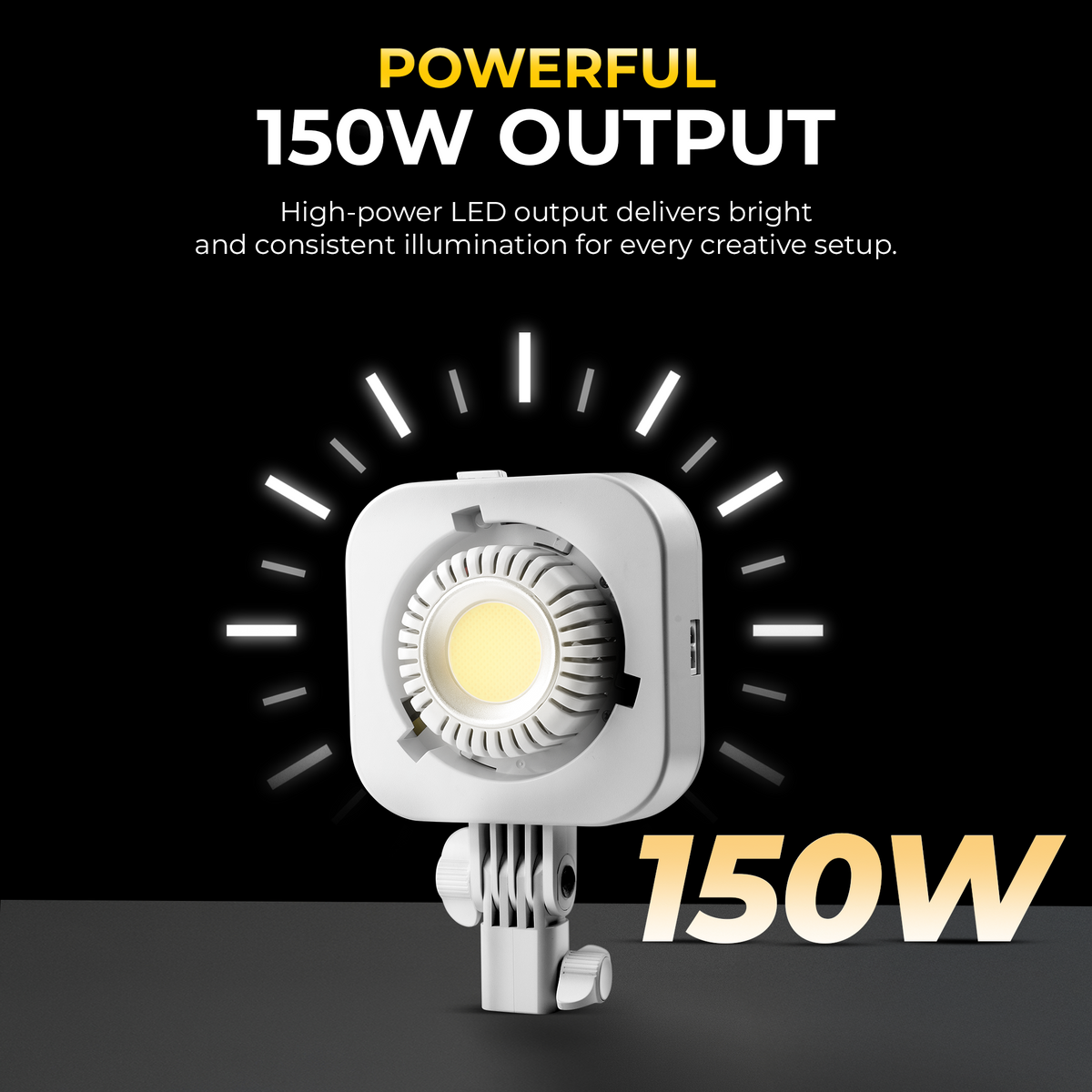 Digitek Lite DCL-150 W Bi-Color COB LED Video Light, 150W Continuous Studio Light, 2700K-6500K, CRI 95+, Bowens Mount, App Control, Photography, Videography & Live Streaming