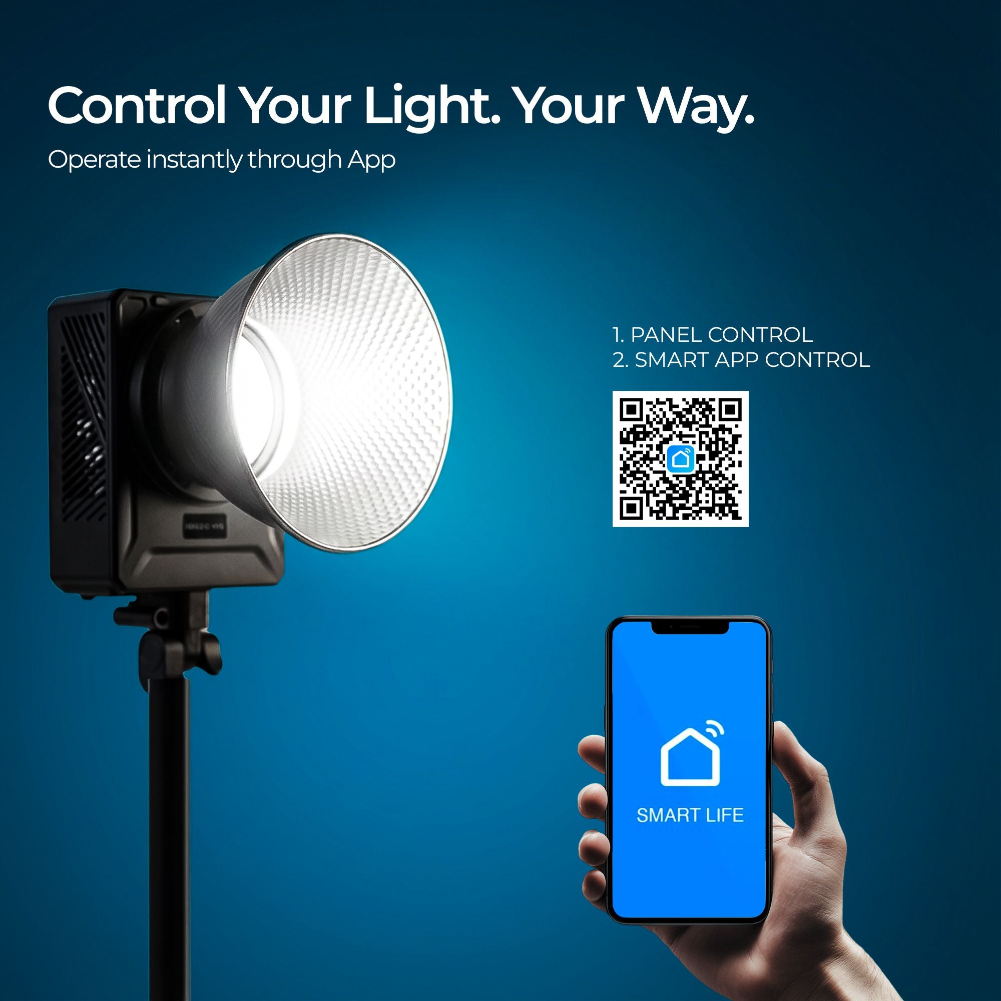 Digitek Lite (DCL 400WBC Combo) 330W Bi Color COB LED Continuous Light with Reflector & Bowens Mount, 10 Fx Effects, 0-100% Dimming, 2700K-6500K Color Temp, 26860LM, 95+ CRI, For Photo & Video Shoots