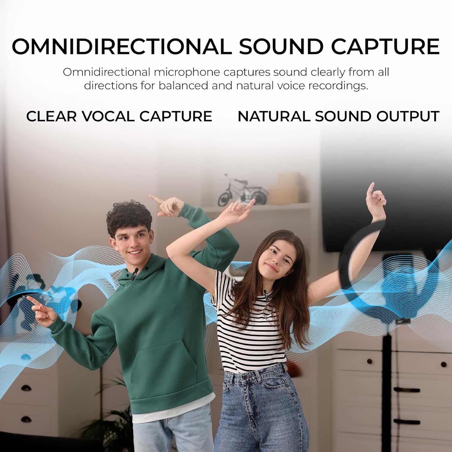 Digitek (DWM 014) Wireless Microphone System with Type-C Connector, 2 Transmitters & 1 Receiver, 40m Range, Noise Cancellation, 7H Battery, 2.4GHz Low Latency Mic, Ideal for vloggers & creators