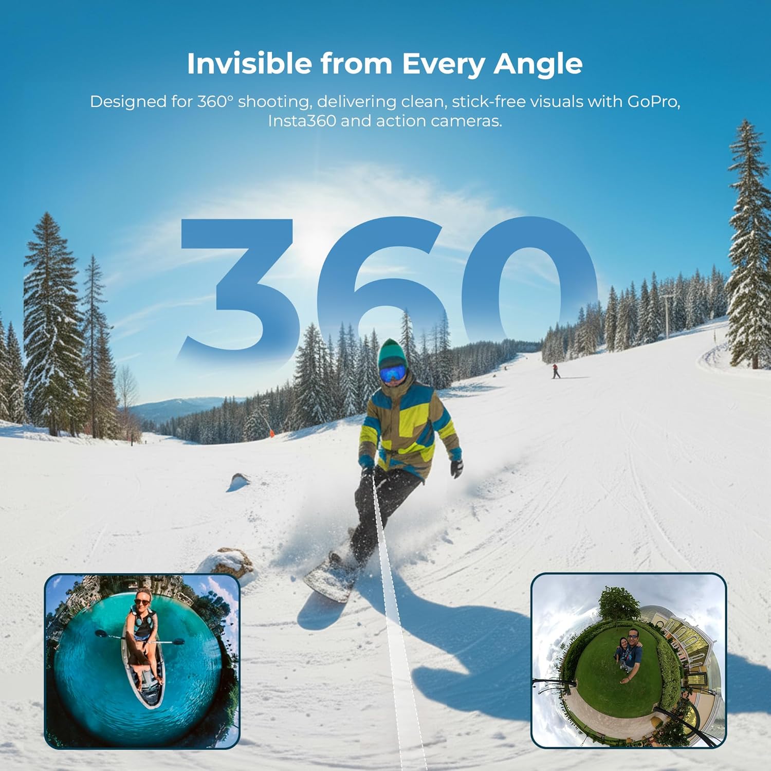 Digitek (DTR 495 IS) Aluminum Alloy 1.5 Meter Invisible Stick for Action Cams