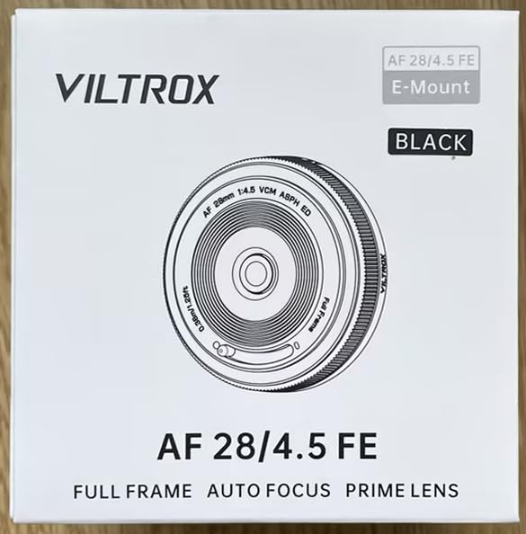 VILTROX 28mm F4.5 Lens for Sony E Mount Full Frame Auto Focus Fixed Aperture Ultra Thin Lens