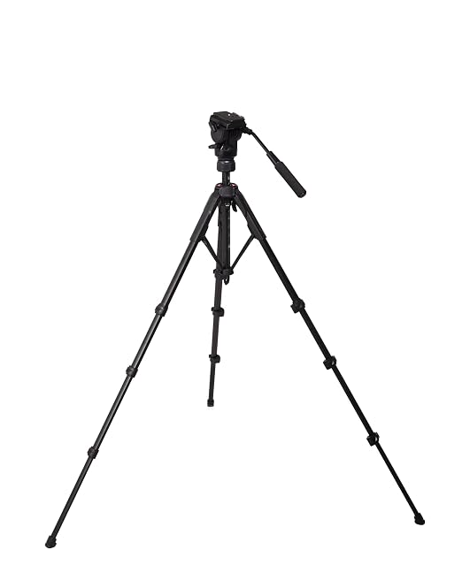 Digitek DTR-560 VD Professional Video Tripod Stand, 1700mm Height, 5kg Load Capacity, 3-Way Adjustable Pan Head, 360° Rotation, Heavy Duty Tripod for DSLR Cameras, Camcorders & Video Shooting