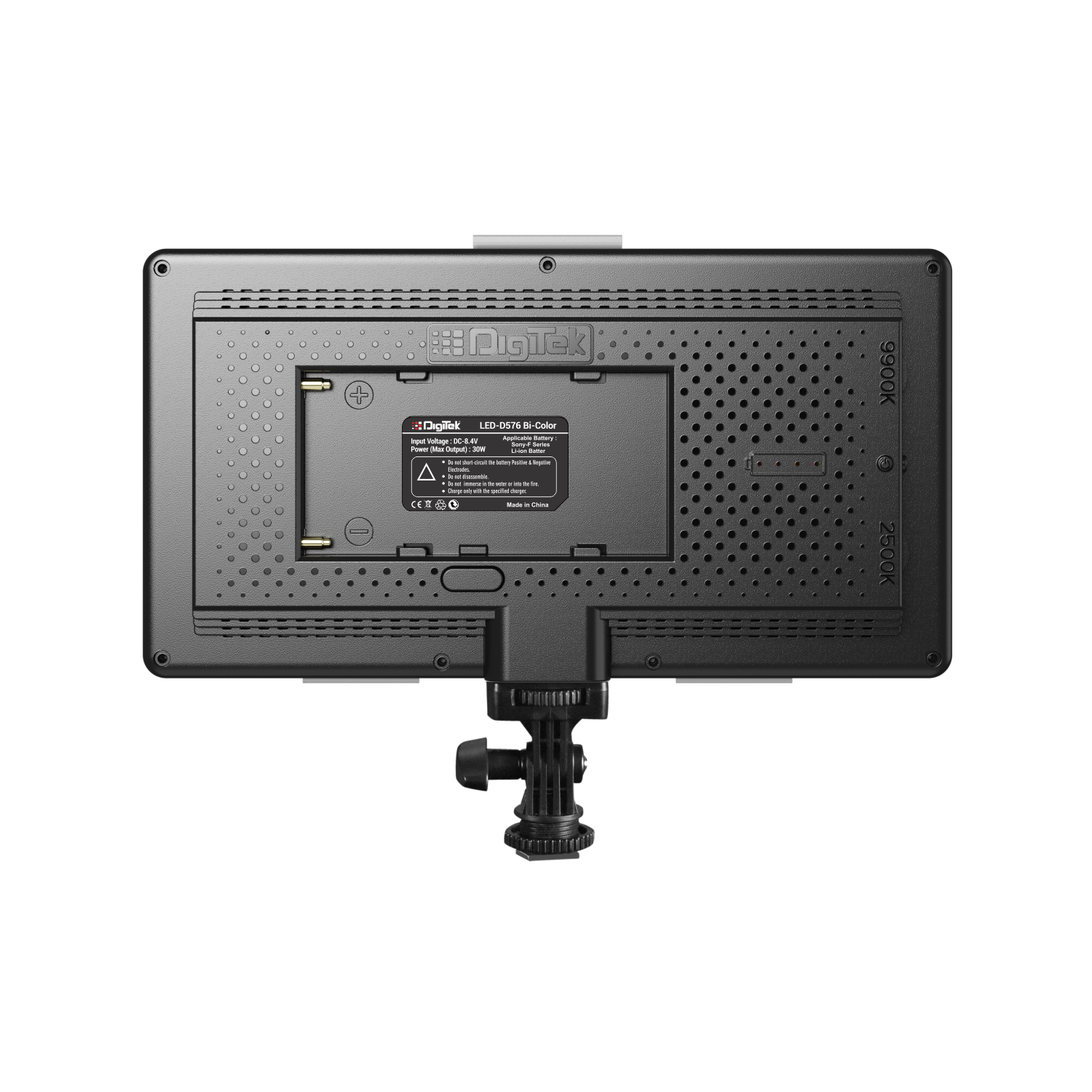 Digitek (LED-D576 Bi Color) 42W Bi-Color LED Video Light with 576Pcs LEDs, 9900K±2500K, 0-100% Brightness Control, 120° illumination, 1/4" Mounting Thread for Indoor and Outdoor Photo & Videography (Battery Not Included)