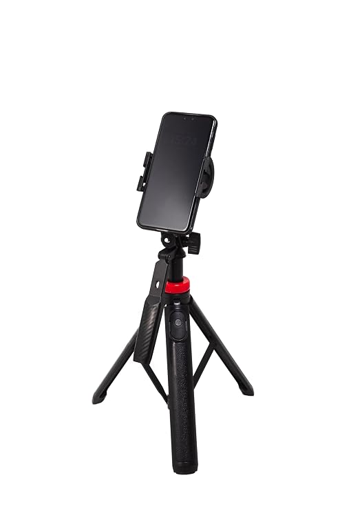 Digitek DTR-535 MS Magnetic Selfie Stick Tripod with Remote, 1600mm Height, 360° Rotation, Mobile Phone Holder, 6-Section Extendable Stand for Vlogging, Photography, Live Streaming & Video Calls