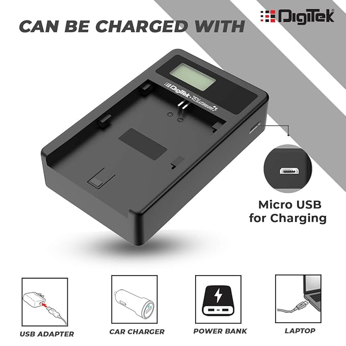 Digitek (DPUC 012S (LCD MU) ENEL15 for ENEL15) Platinum Charger DPUC 012S (LCD MU) ENEL15 for ENEL15 Battery