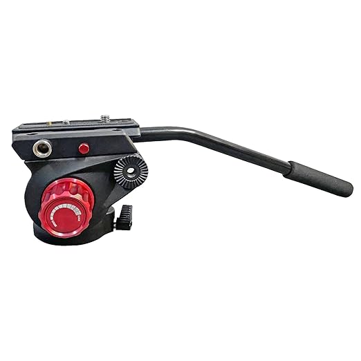 Digitek Platinum (DPVH 130) Professional Video Head, Fluid Head with 2 Way Adjustable Pan Head, Supports Multiple Tripods & Monopods (Load Capacity-10 Kgs)
