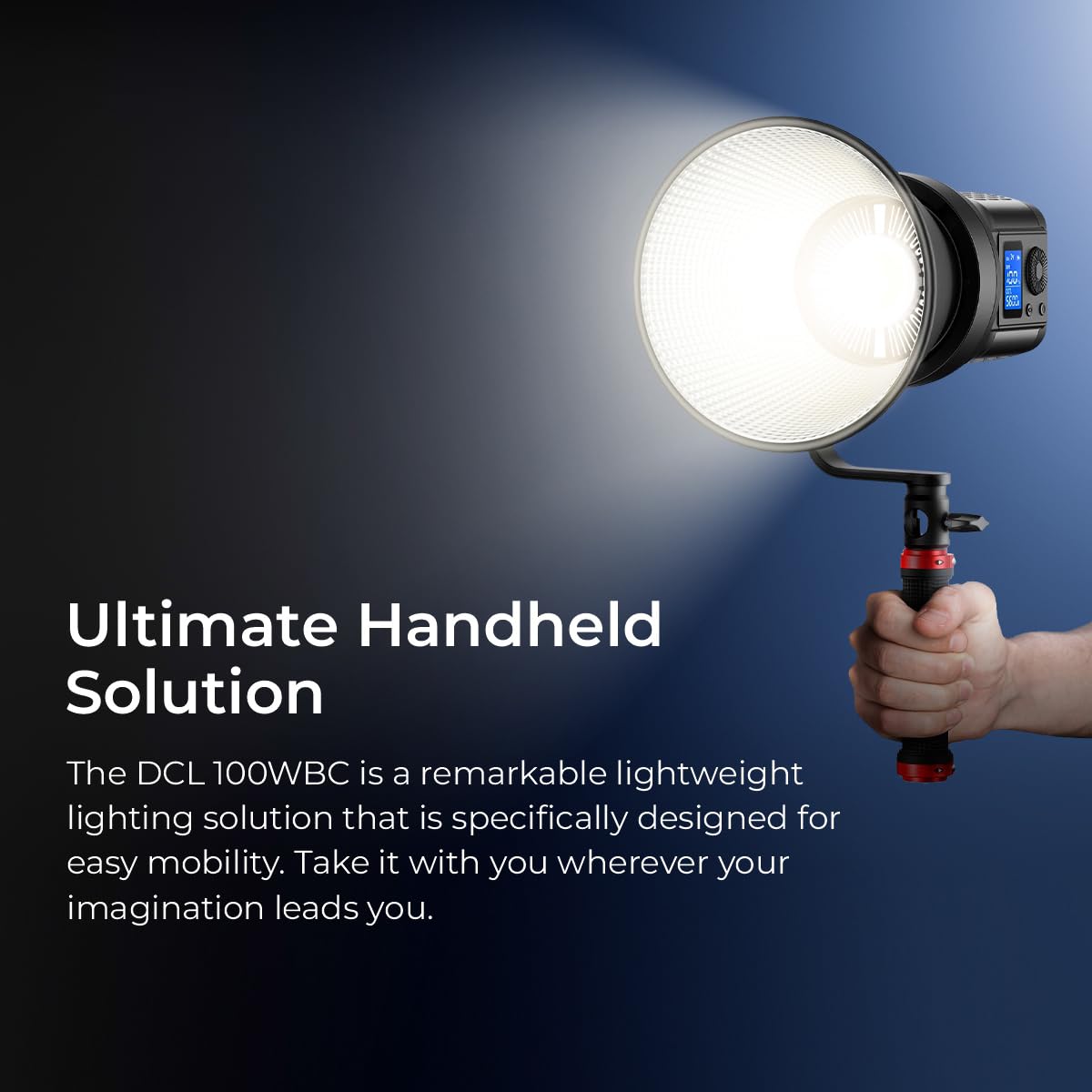 Digitek DCL-100WBC DC Combo Bi Color Continuous AC/DC LED Light DCL-lOOWBC DC Combo with 18 CM Reflector