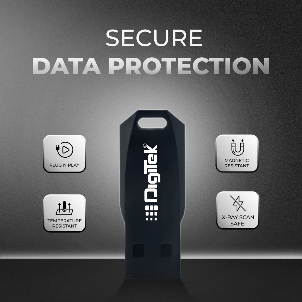 Digitek (Dud 3.2P 64GB) High-Speed USB 3.2 Pen Drive, Plug & Play, X-Ray & Magnetic Resistant, Durable Plastic Body – Compatible with Windows & Mac OS