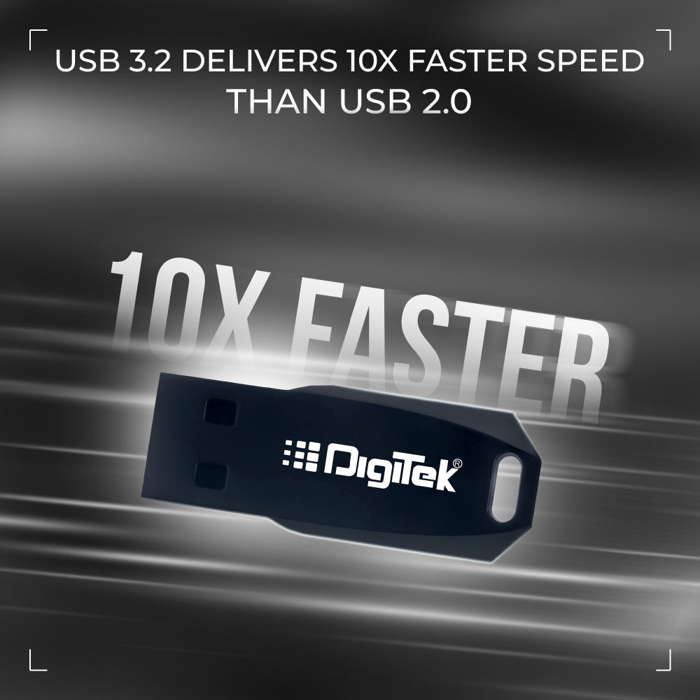 Digitek (Dud 3.2P 64GB) High-Speed USB 3.2 Pen Drive, Plug & Play, X-Ray & Magnetic Resistant, Durable Plastic Body – Compatible with Windows & Mac OS