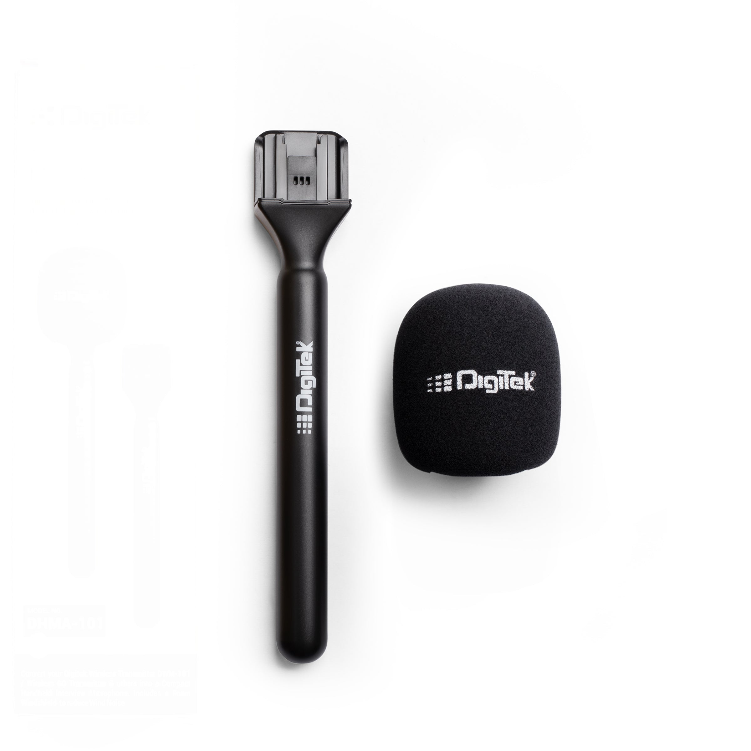 Digitek (DHMA 101) Interview Adapter Compatible with DWM 101 & Other Wireless GO Trensmitter DHMA-101 Includes a Foam Windshield to Reduce Wind Noise