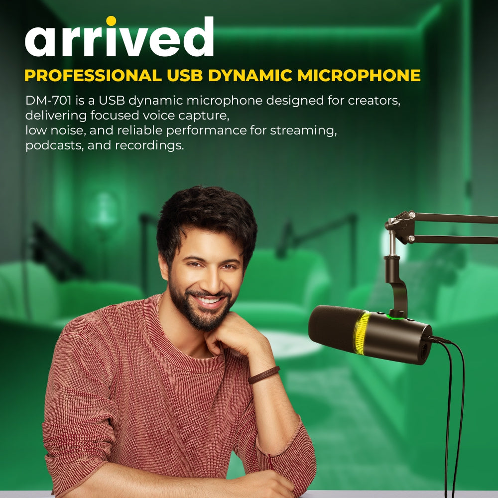 Digitek (DM 701) RGB USB Professional Dynamic Podcast Microphone