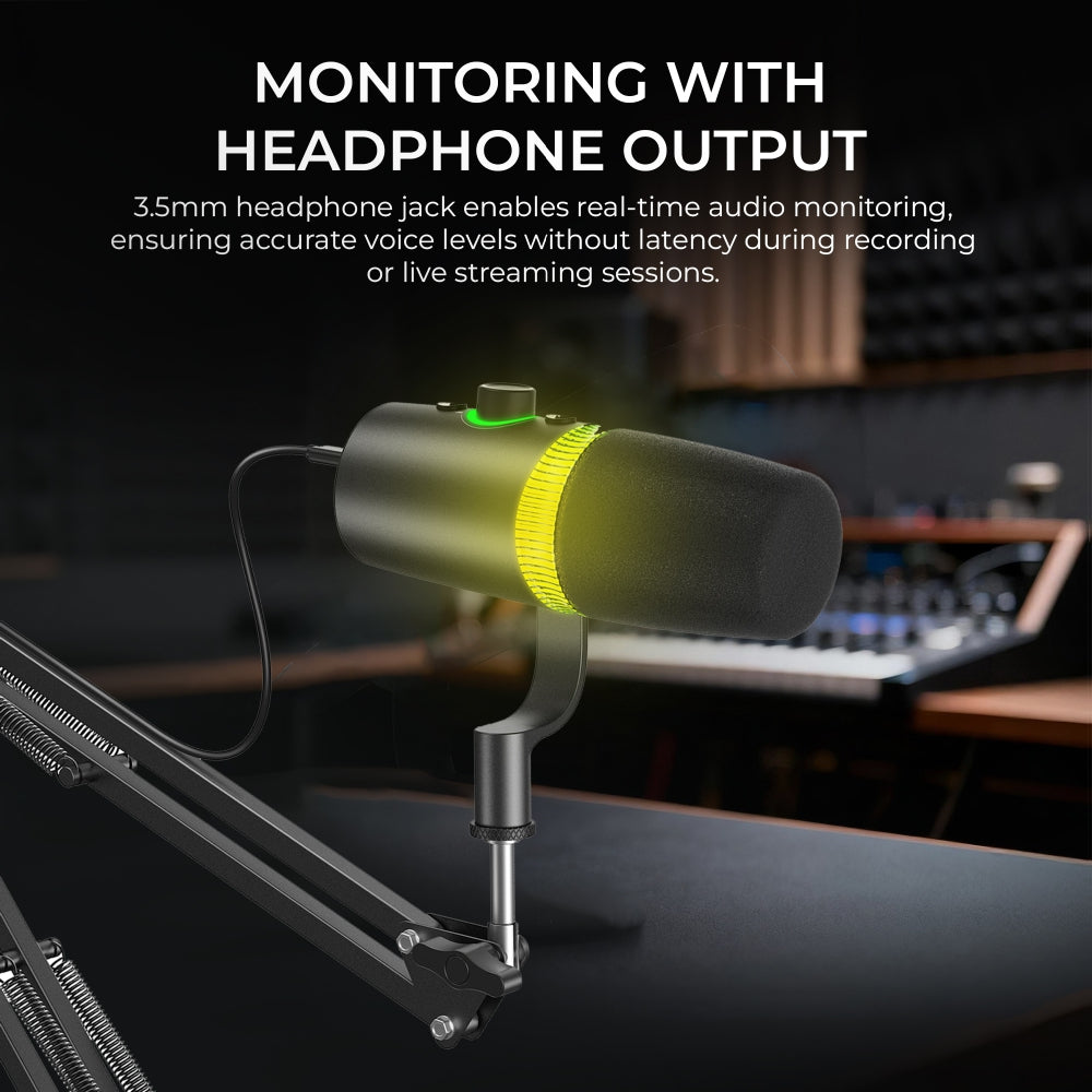 Digitek (DM 701) RGB USB Professional Dynamic Podcast Microphone