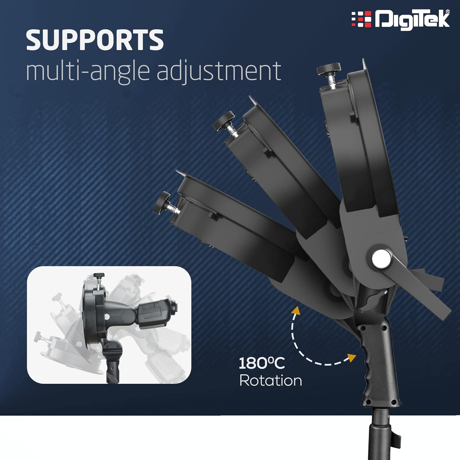 DIGITEK® (DFSB-005) Multipurpose S2 Type Speedlite Bracket for Round and Regular Head & Bowens Mount Accessories Like Softbox, Reflector, Snoot, Photo Umbrella and Barndoor Kit, Proudly Make in India