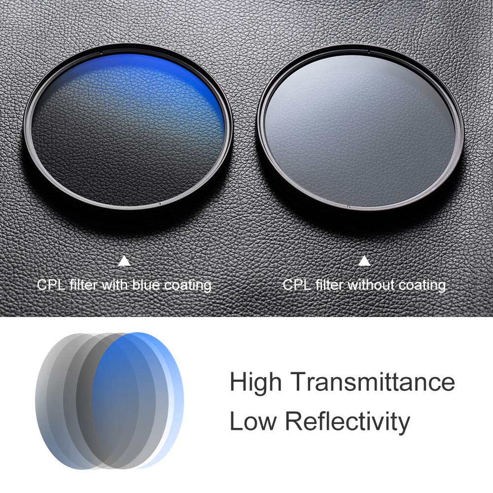 K&F Concept CPL Filter Classic Series Slim Multicoated Circular Polarizer Filter