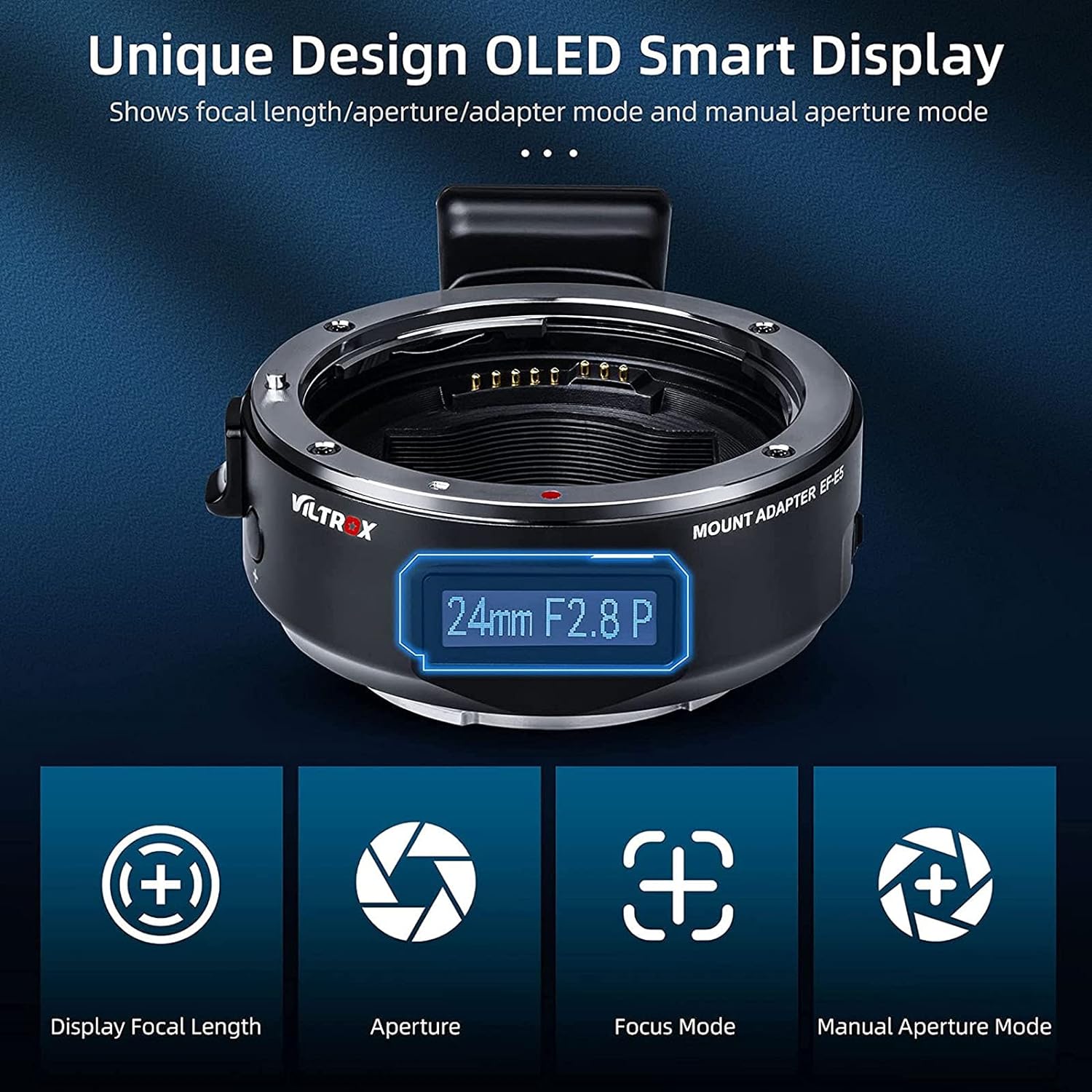 VILTROX Brand Auto Focus EF-E5 Mount Adapter for Canon-EF/EF-S Lenses On Sony-E-Mount Series Cameras, Black - Digitek