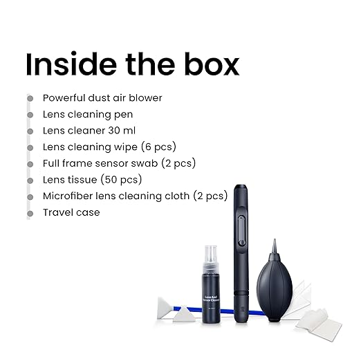 Digitek 7-in-1 Professional Cleaning Travel Kit DCK-003 ideal for Cleaning Lenses, Cameras, Filters, Displays