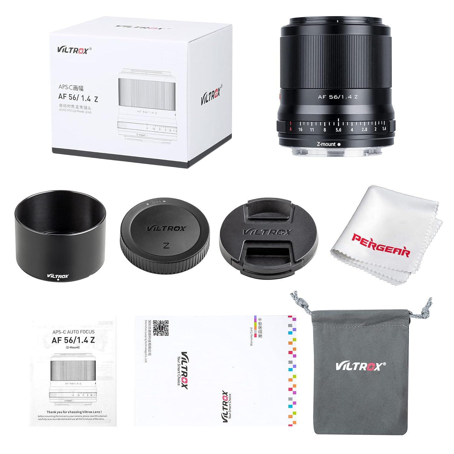 Viltrox 56mm F1.4 Autofocus Lens, Compatible with APS-C Nikon Z-Mount Mirrorless Camera Z fc Z50 Z5 Z6 Z6 II Z7 Z7 II (Black) - Digitek