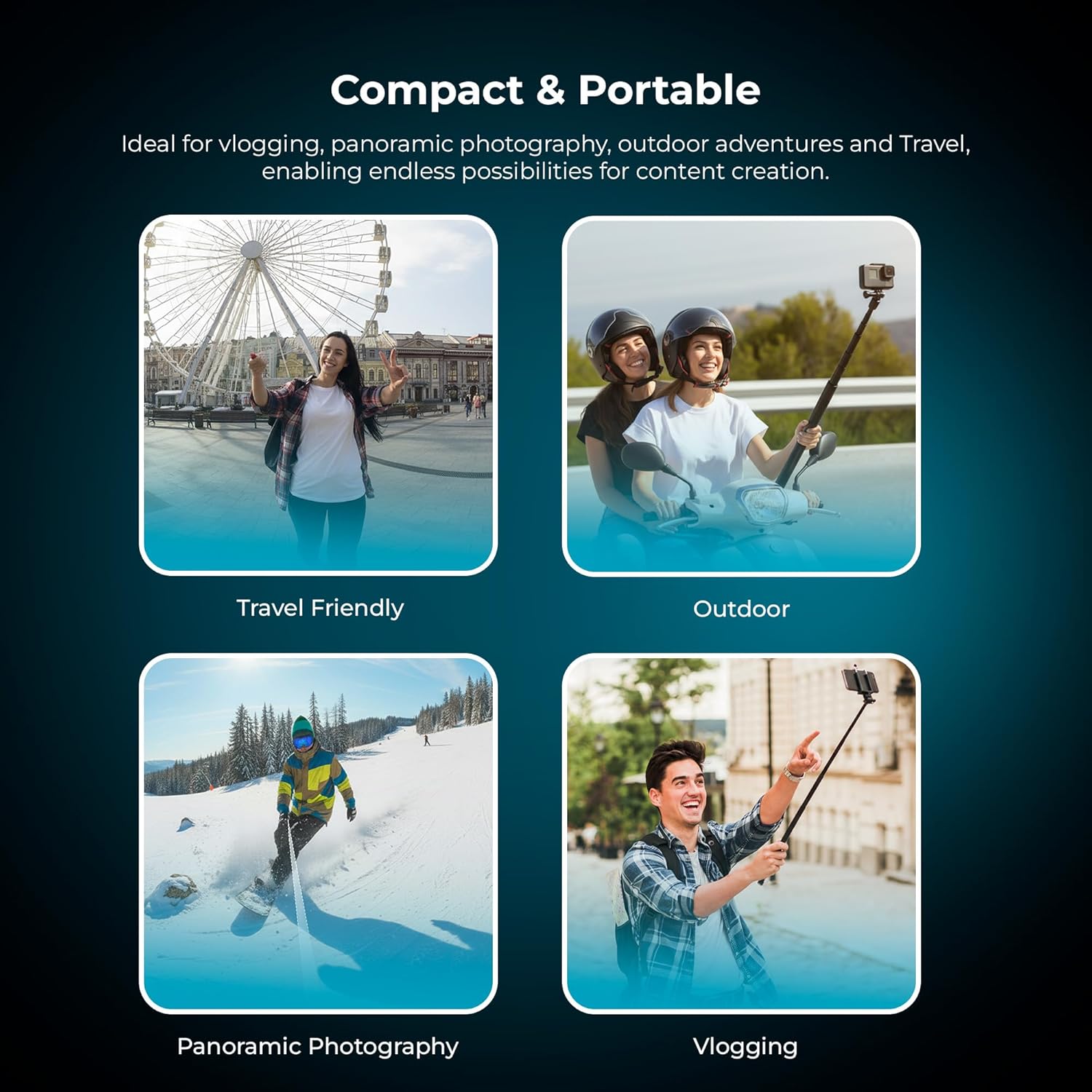 Digitek (DTR 495 IS) Aluminum Alloy 1.5 Meter Invisible Stick for Action Cams