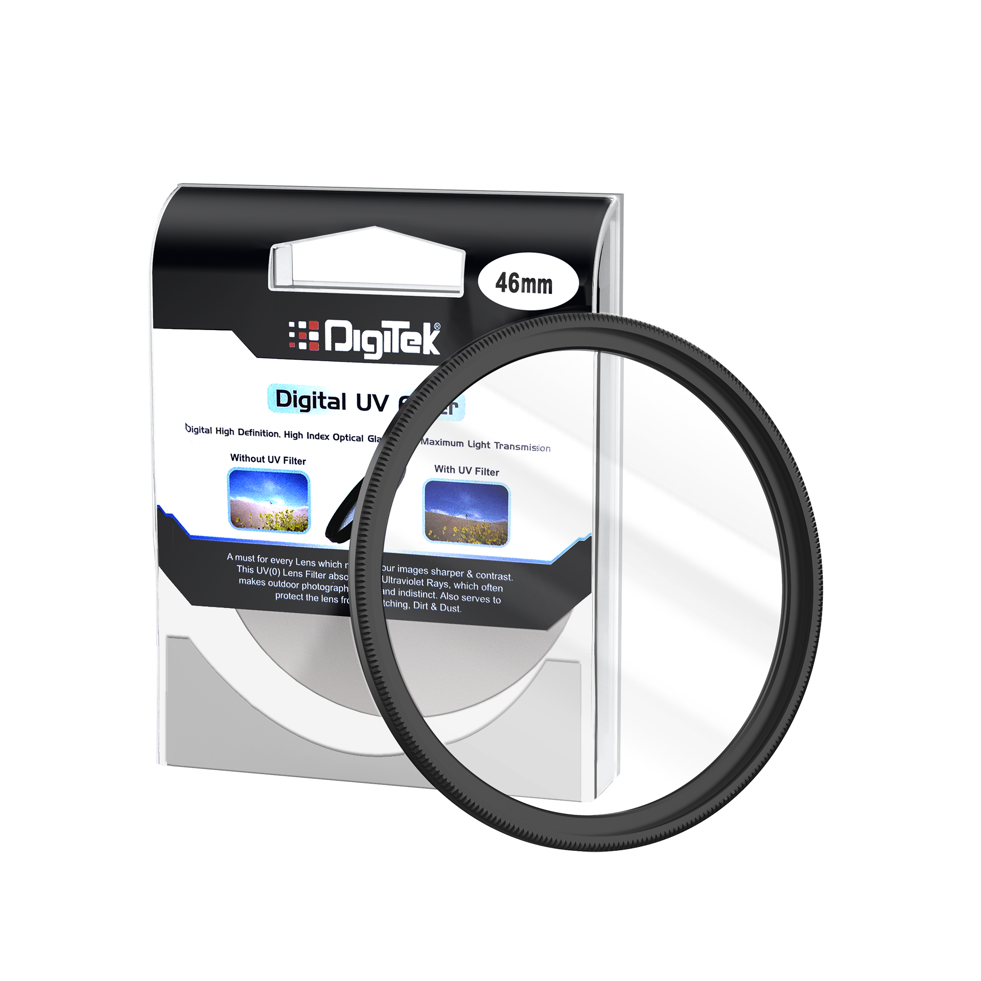 Digitek UV-Protection Lens Filter (Filter with Slim Frame for DSLR Camera Lens Protection from UV Rays, Dust & Scratches)