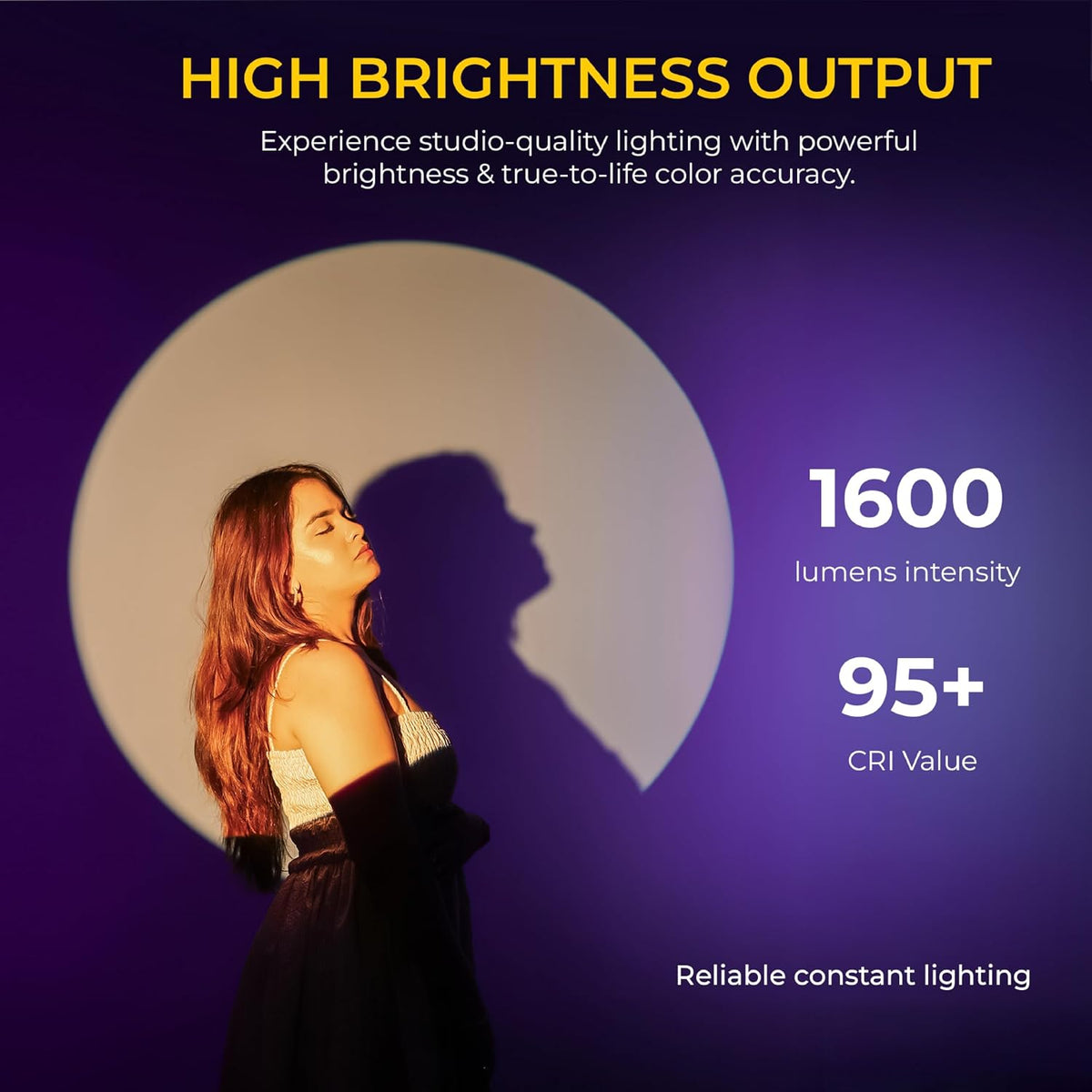 Digitek DS 10 WTP Photography Optical Snoot Light 10W RGB LED Light with 20 Projection Gobos CRI 95+ 1889K-6672K Type C Fast Charging for Portrait Video Studio Photography