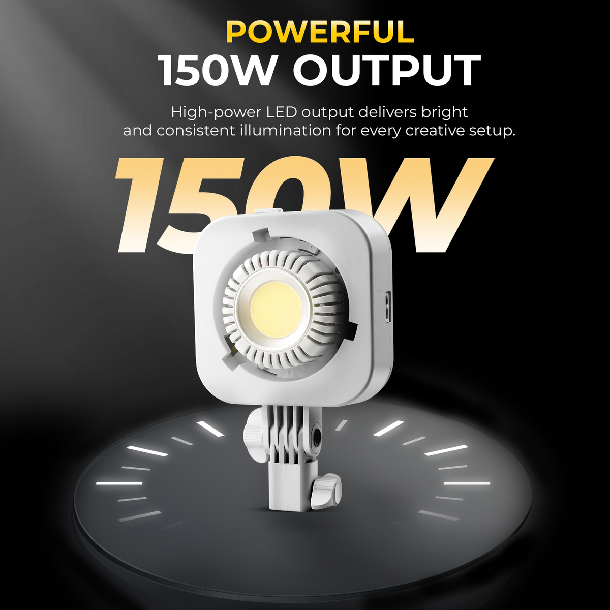 Digitek Lite DCL-150 W Combo Bi-Color COB LED Video Light, 150W Continuous Studio Light, 2700K-6500K, CRI 95+, Bowens Mount, App Control, Reflector for Photography, Videography & Live Streaming