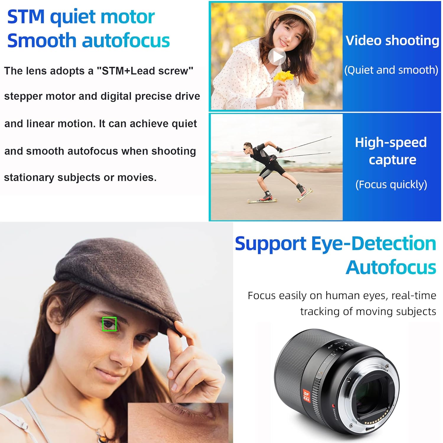 VILTROX 35mm f/1.7 F1.7 STM Auto Focus Full Frame Large Aperture Lens for Sony E-Mount Cameras A7II A7III A7RIII A7SIII A7II A7RIV A9 A6600 A6500 A6400 A6300 A6100 A6000 A5100 A7III A7RIII