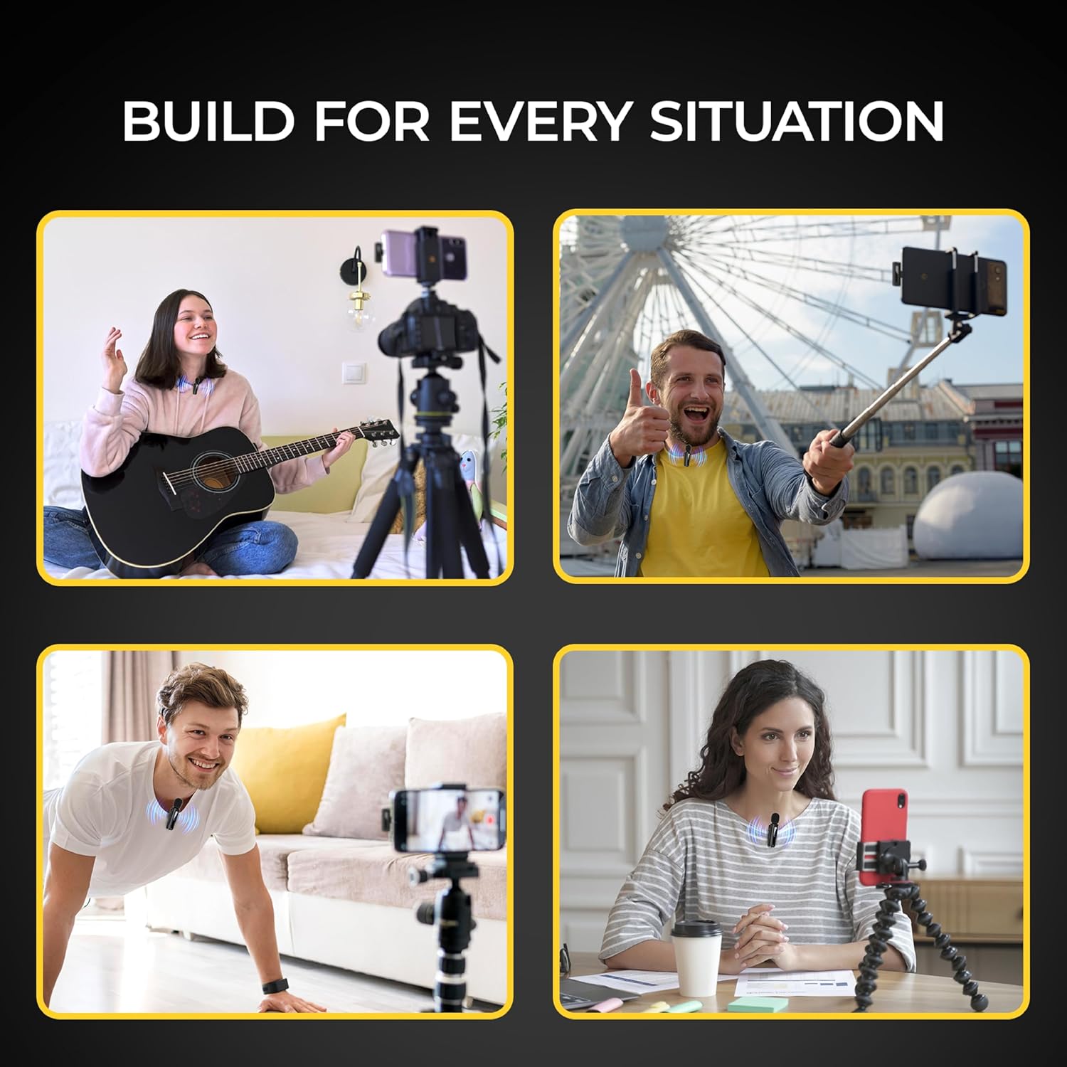 Digitek (DWM 010) Wireless Microphone System with Type-C Connector, 1 Transmitters & 1 Receiver, 40m Range, Noise Cancellation, 7H Battery, 2.4GHz Low Latency Mic, Ideal for Vloggers & Creators