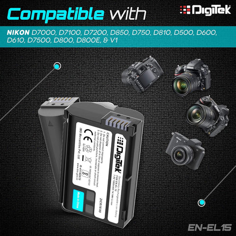 Digitek (ENEL-15 Platinum) Rechargeable Battery for Nikon