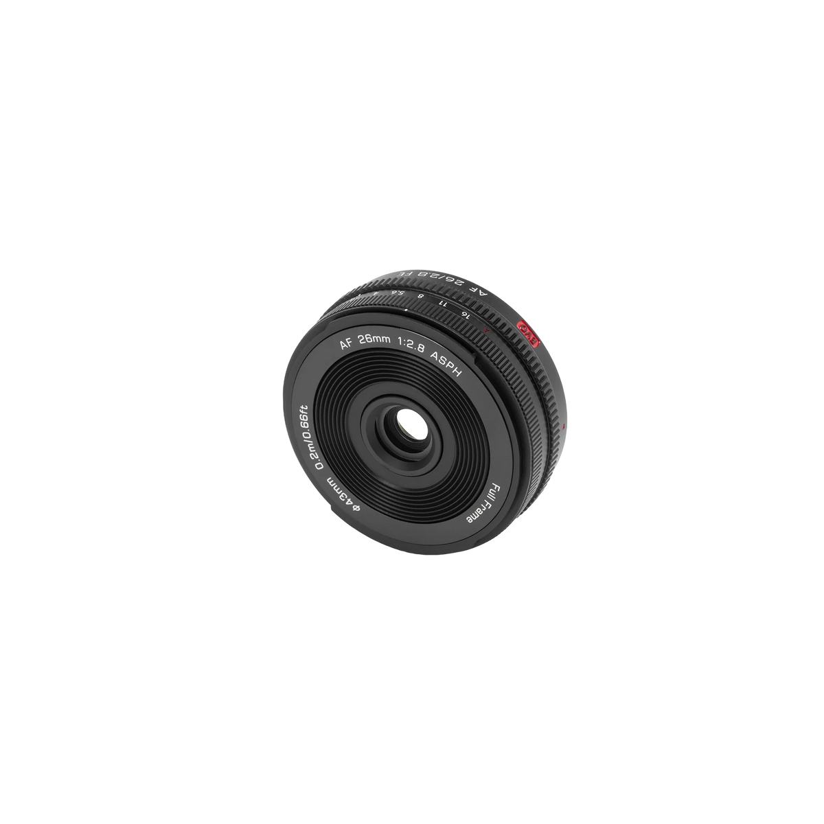 Viltrox AF 26mm F2.8 EVO Full-Frame Prime Lens for Sony E-Mount, Pancake Lens with Dual Control Rings, F2.8 Aperture, 0.2m Minimum Focus Distance, 130g All-Metal Body, USB-C Firmware Port