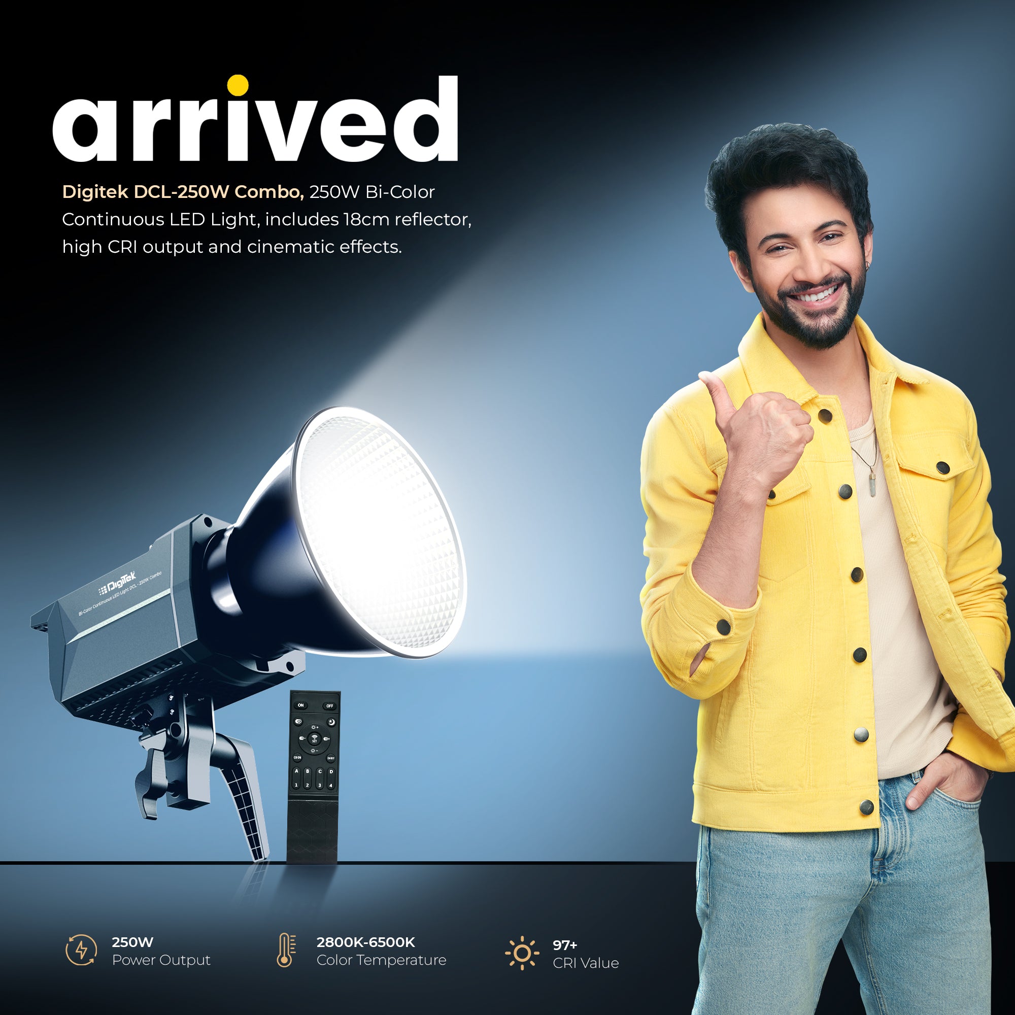 Digitek (DCL 250W Combo) 250W Bi-Color Continuous Light