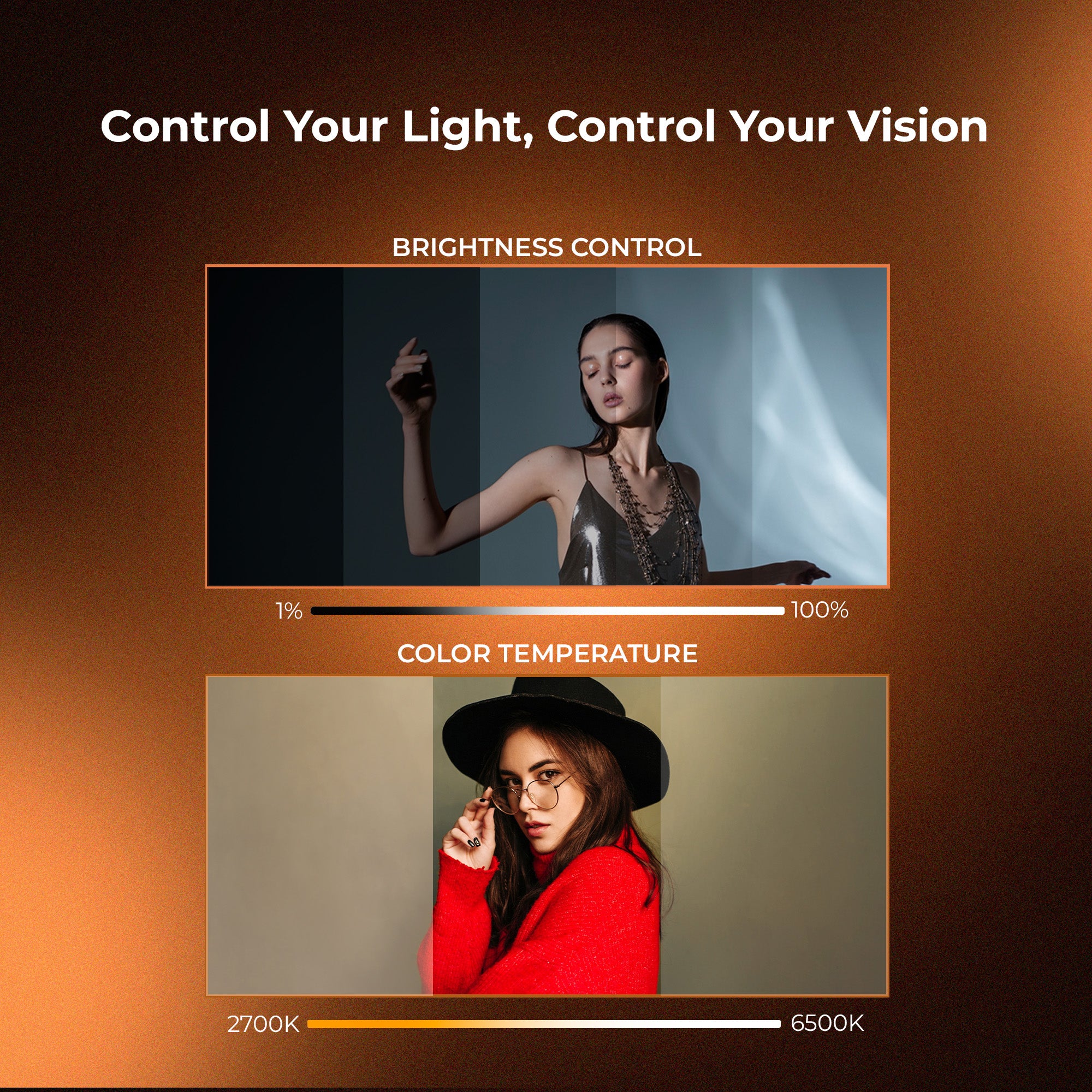 Digitek (DCL 400W Combo) 300W Bi Color Continuous LED Light with Reflector