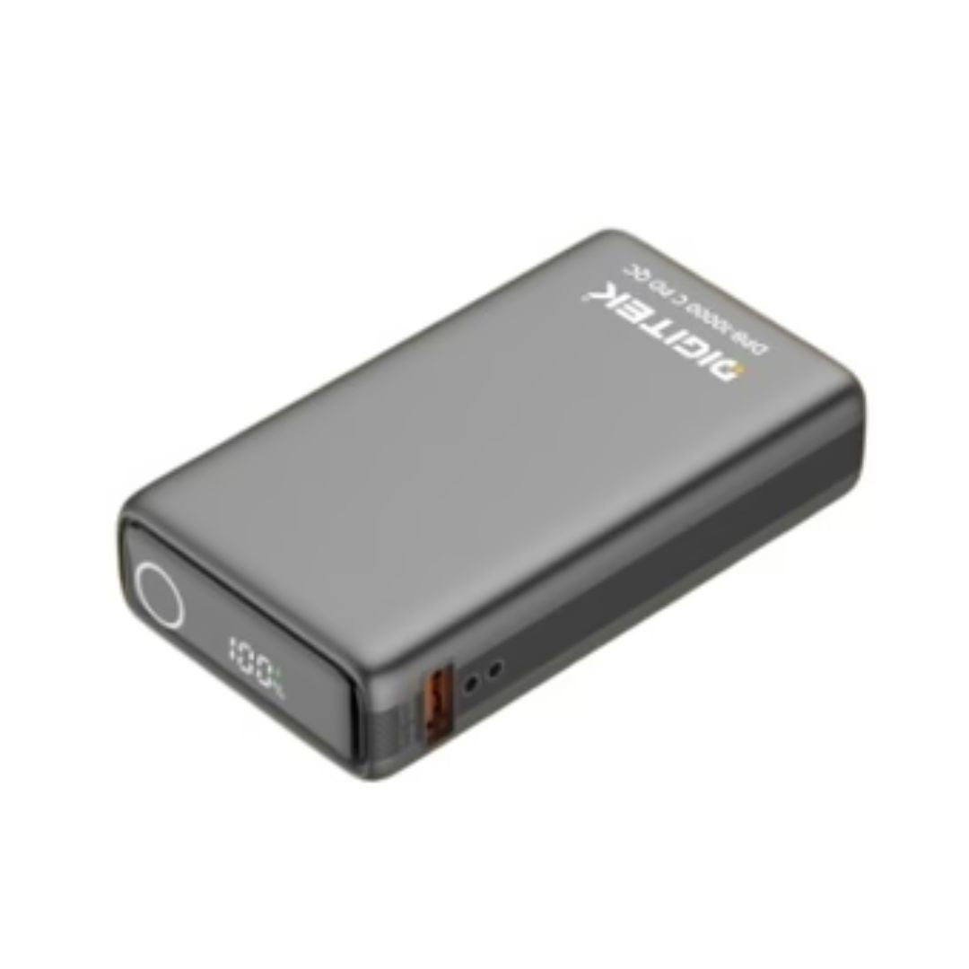 Digitek DPB-10000 C PD QC 10000mAh Power Bank with LCD Display, 20W PD & 22.5W QC Fast Charging, USB-C Input/Output, USB-A Output, Li-Polymer Battery, Portable Fast Charger for Smartphones, Tablets & Digital Devices