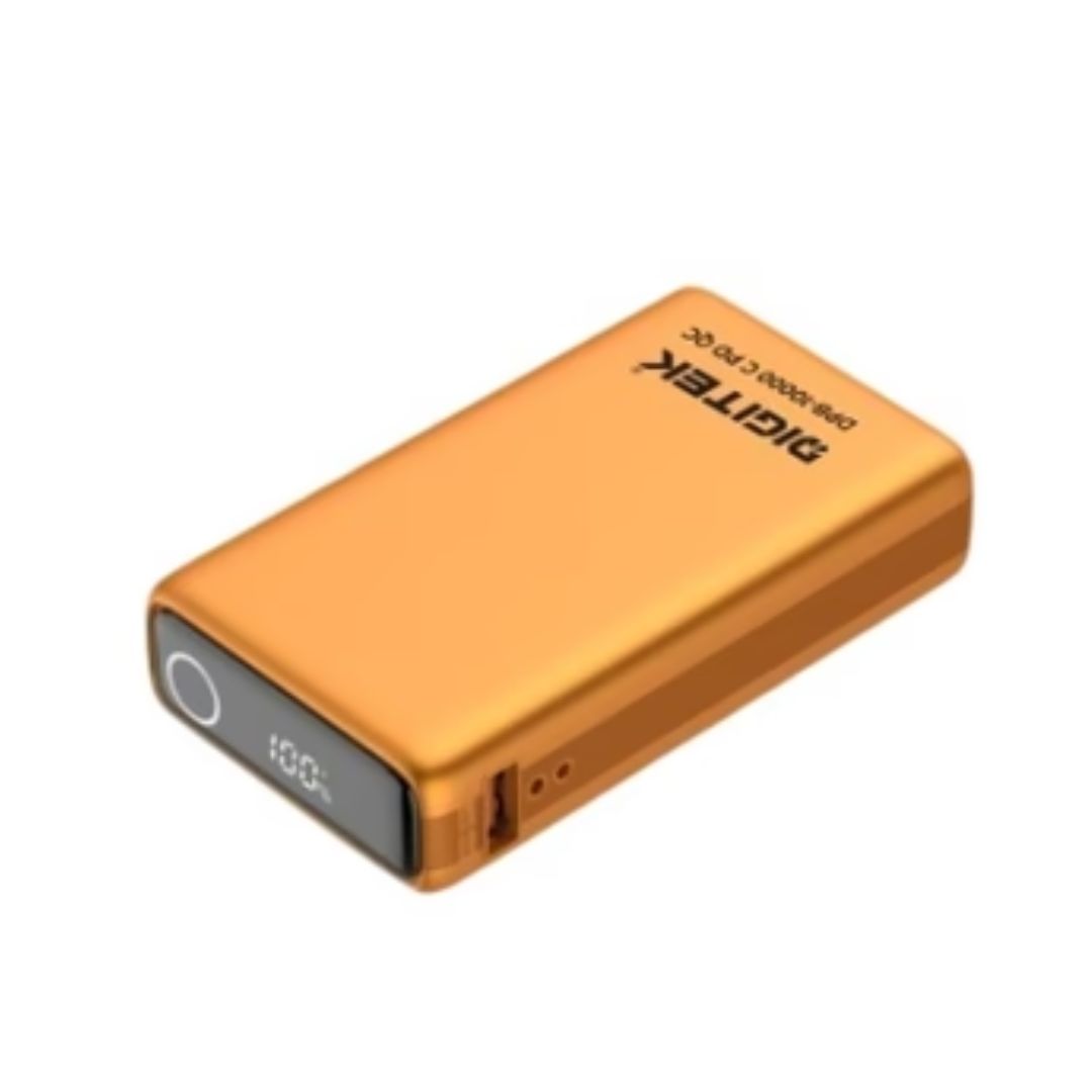Digitek DPB-10000 C PD QC 10000mAh Power Bank with LCD Display, 20W PD & 22.5W QC Fast Charging, USB-C Input/Output, USB-A Output, Li-Polymer Battery, Portable Fast Charger for Smartphones, Tablets & Digital Devices