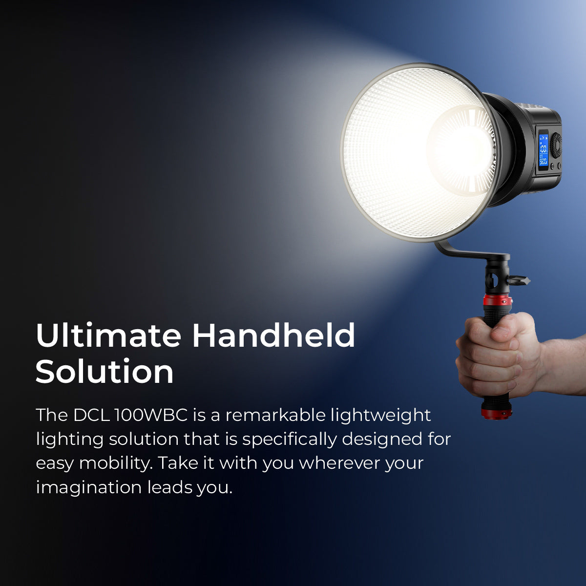 Digitek DCL-100WBC DC Combo Bi Color Continuous AC/DC LED Light DCL-lOOWBC DC Combo with 18 CM Reflector - Digitek