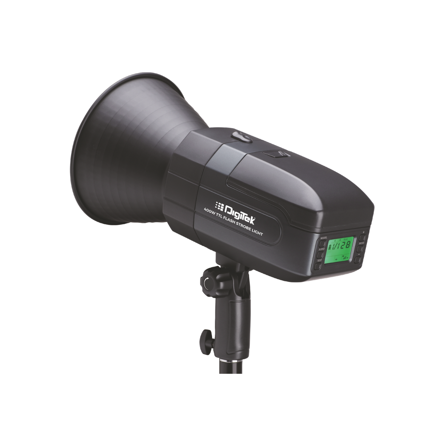 Digitek (DFL 400) High Speed 400W TTL Flash Strobe Light, Built-in TTL, 1/8000s HSS, 2.4G, 13W LED Modeling Lamp, Stroboscopic & Multi Flash, 5600K±200K, Fast Recycling, 500 Flashes, For Photo & Videography