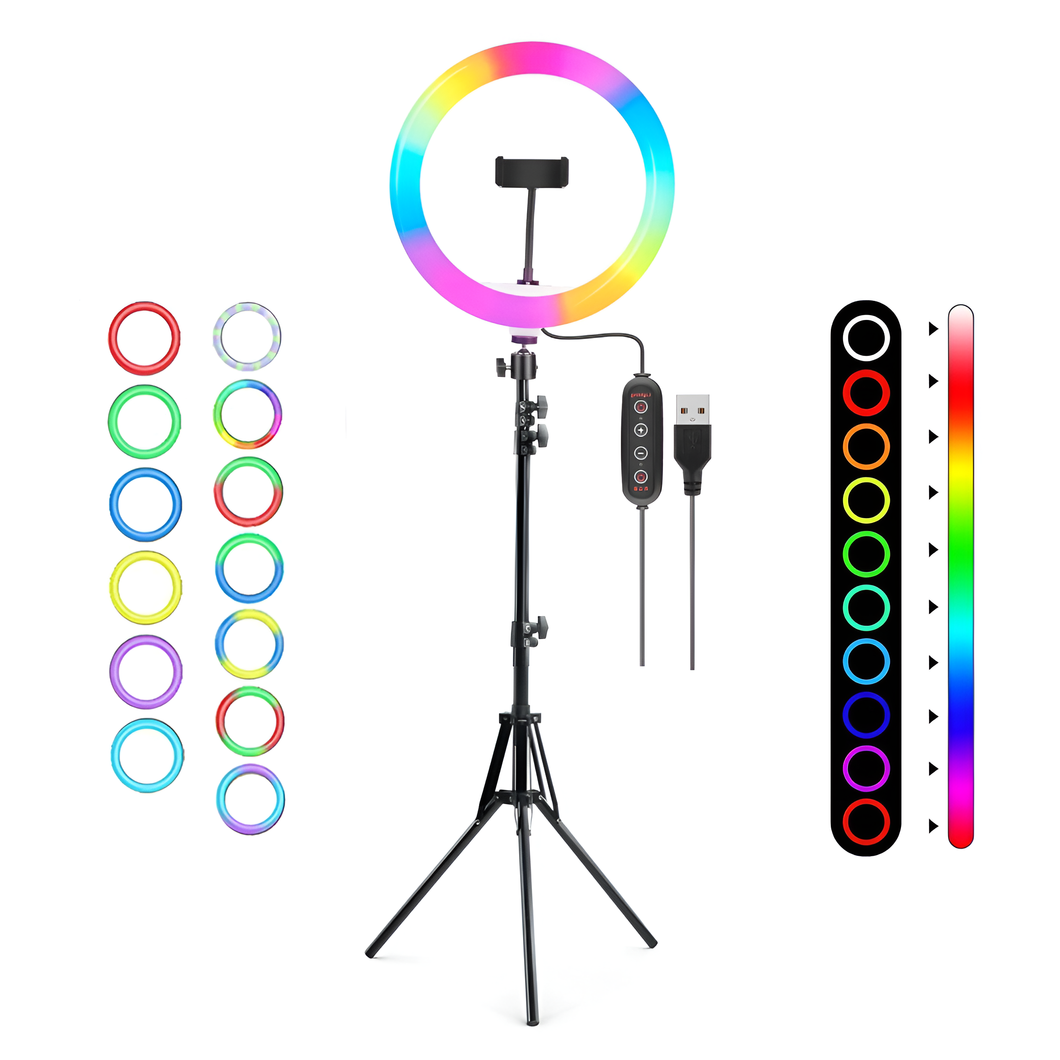 Digitek (DRL-14C RGB) LED Ring Light with feet Stand for Photo & Video Shoot & More