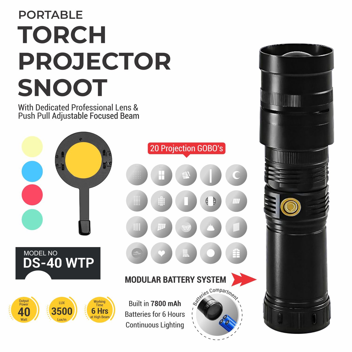 Digitek Torch Projector Snoot DS40 WTP