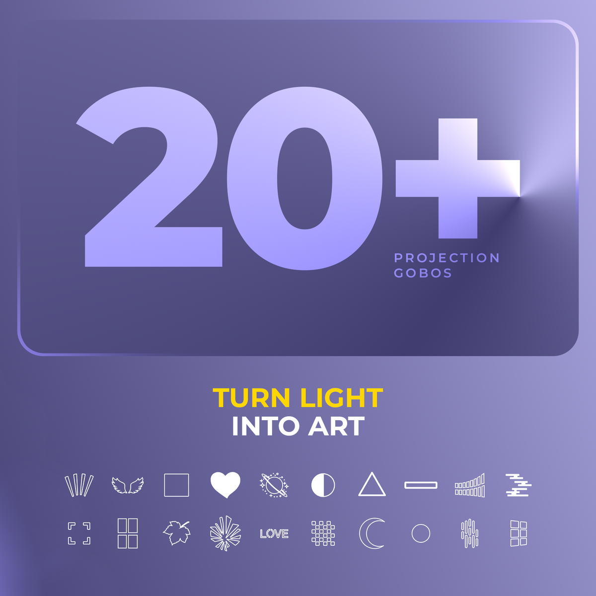 Digitek DS-12 WTP Photography Optical Snoot Light 12W, 780mAh Battery, CRI 95+, 4 Color Light Modes, 20 Projection Gobos, 1-100% Dimming, Type-C Fast Charging, Creative Photography Lighting