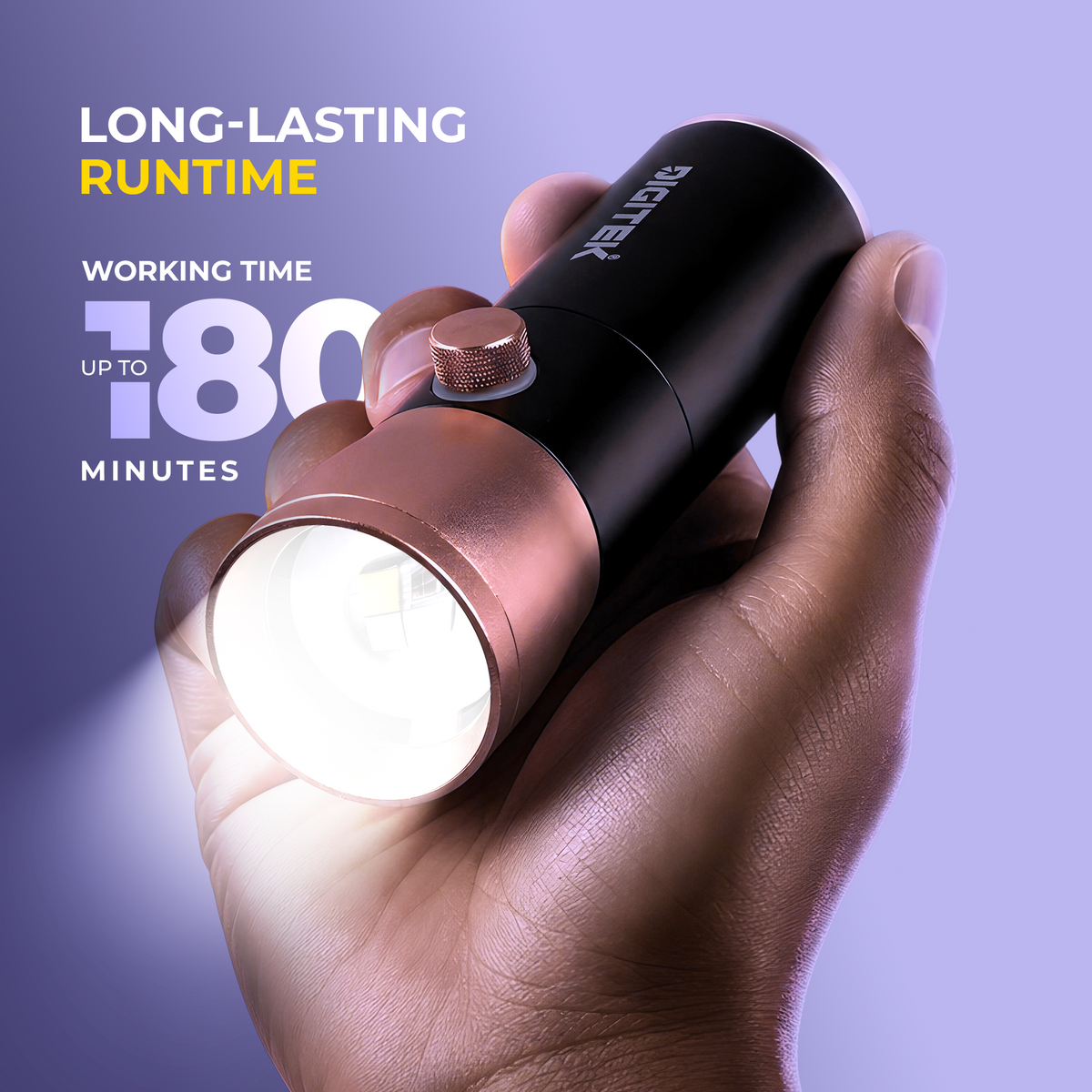 Digitek DS-12 WTP Photography Optical Snoot Light 12W, 780mAh Battery, CRI 95+, 4 Color Light Modes, 20 Projection Gobos, 1-100% Dimming, Type-C Fast Charging, Creative Photography Lighting