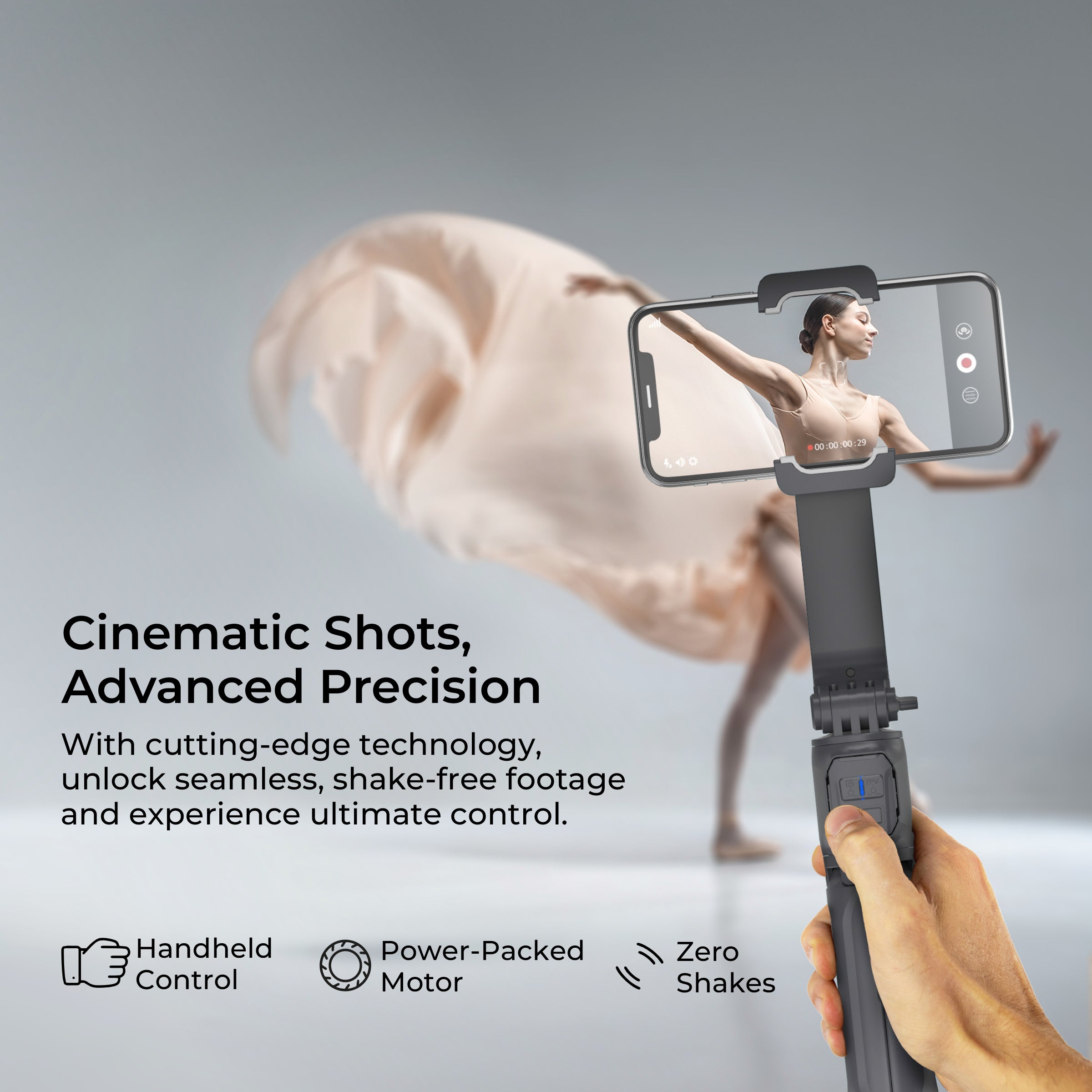 Digitek (DSG 003) Single Axis Foldable Smartphone Gimbal with Built in Extendable Telescopic Rod