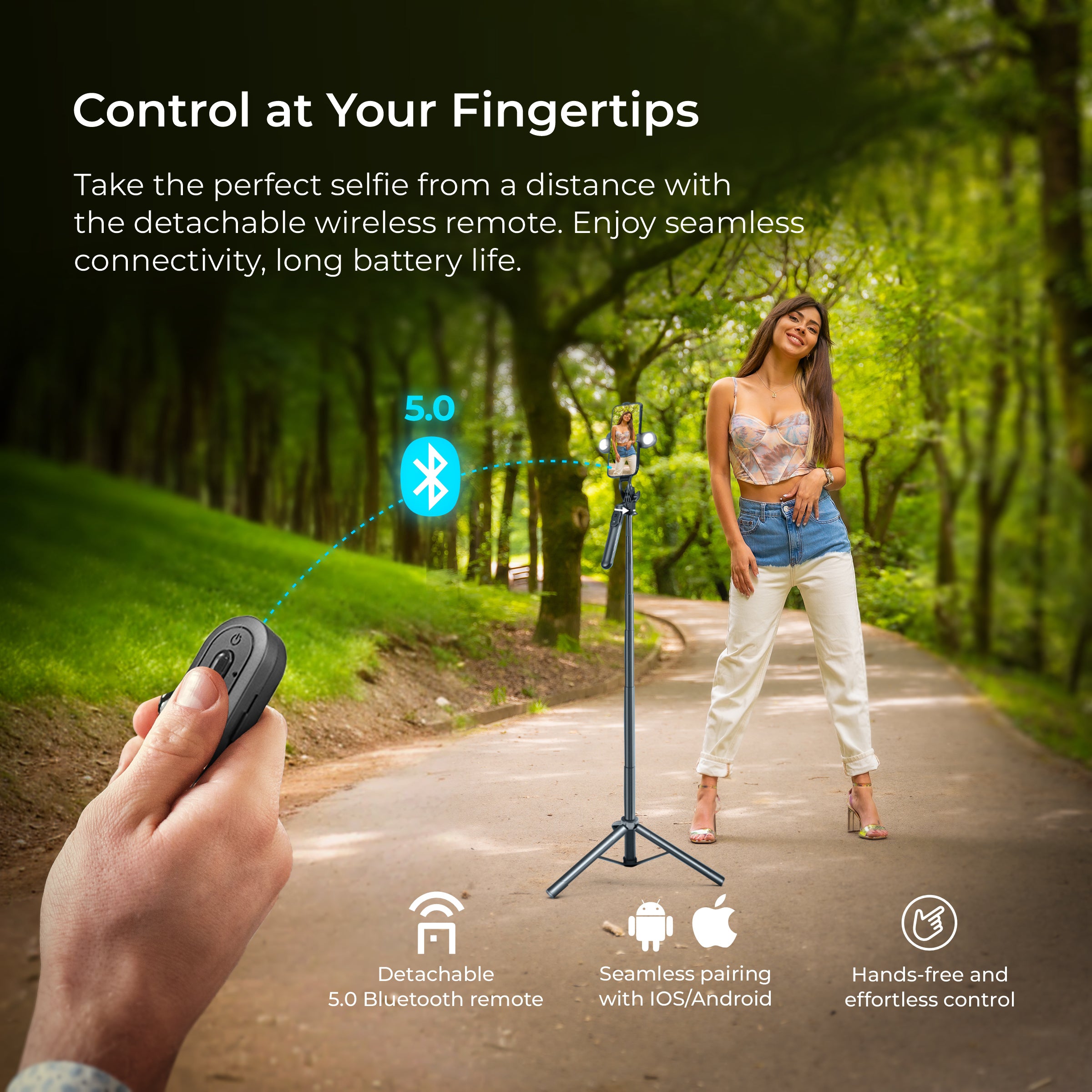 Digitek DTR-180SS Portable Wireless Selfie Stick with Tripod