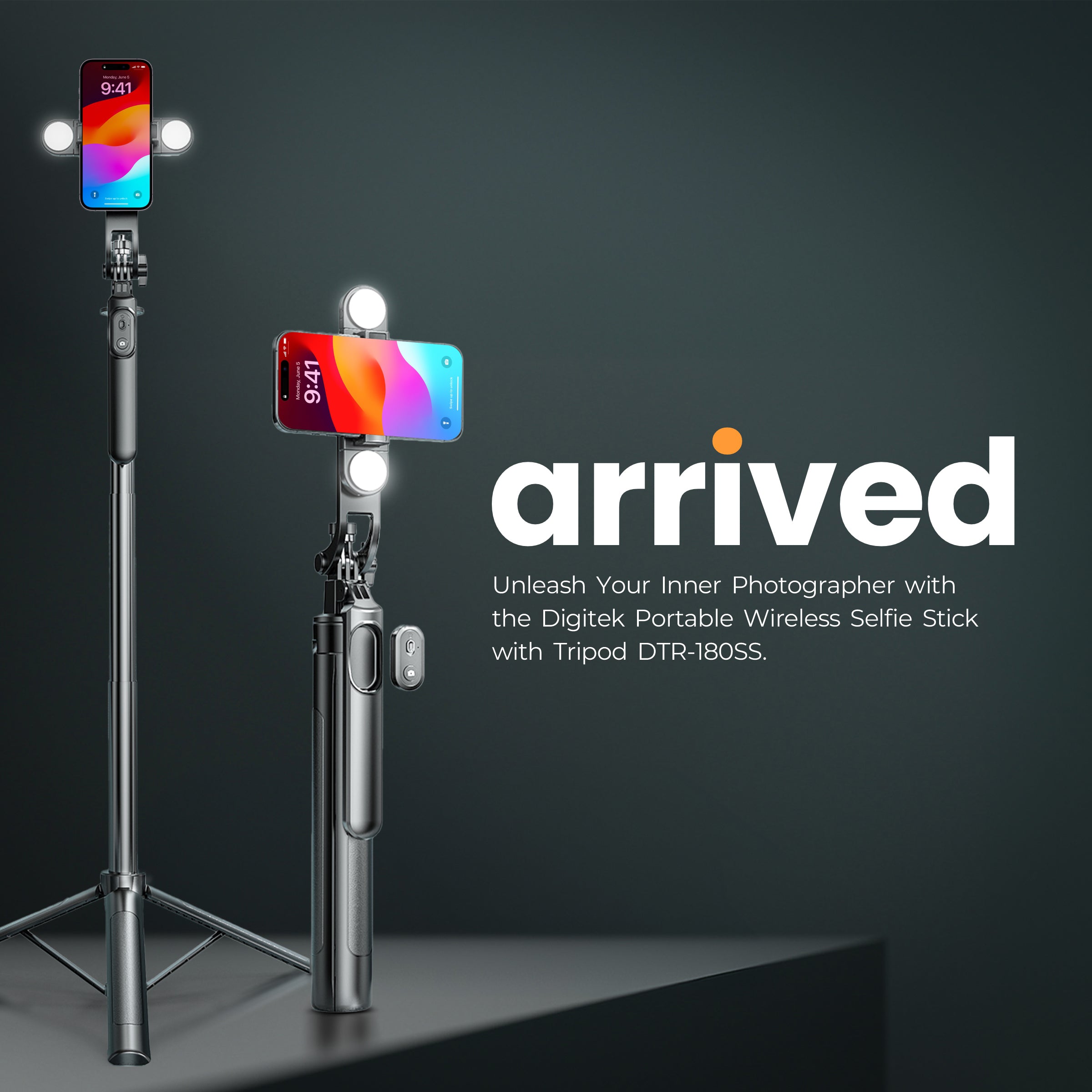 Digitek DTR-180SS Portable Wireless Selfie Stick with Tripod